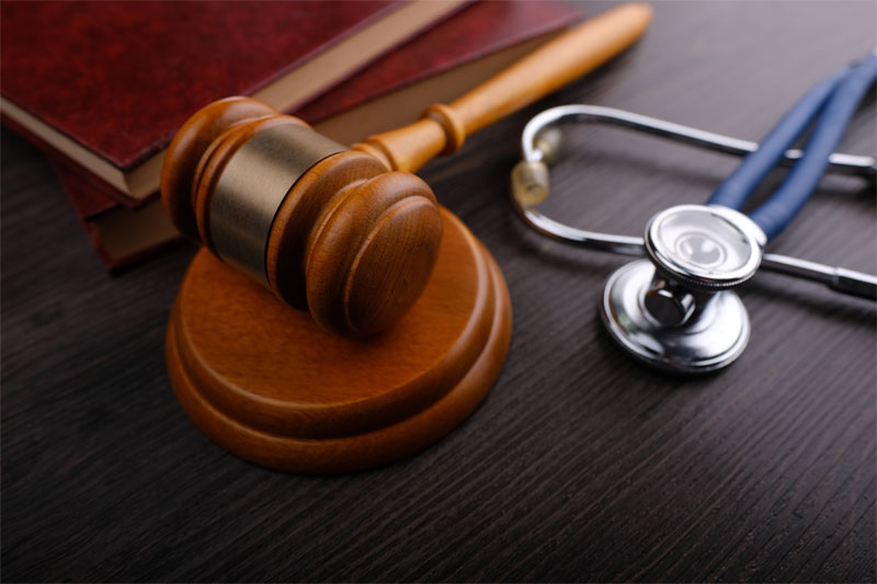 A gavel and stethoscope